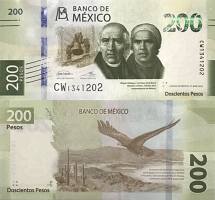 200 Pesos Mexiko 2019-22 P134 UNC - Kliknutím na obrázok zatvorte -